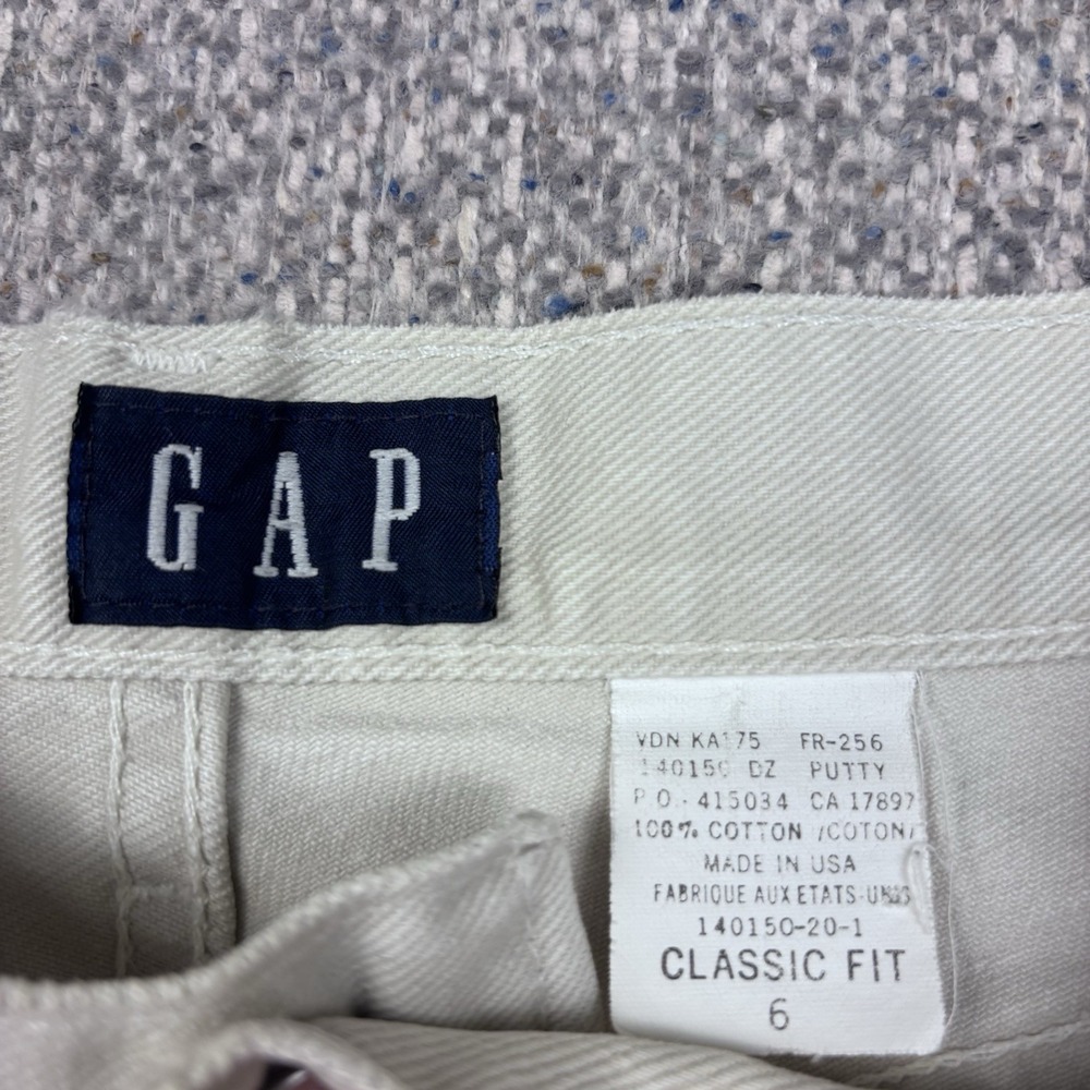Vintage GAP Made In USA Pants Womens 6 Putty Classic Fit High Rise - Picture 3 of 9